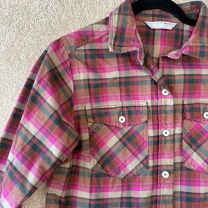 Stio Plaid Flannel Shirt Size Small Willow Midweight Outdoor Organic Cotton
